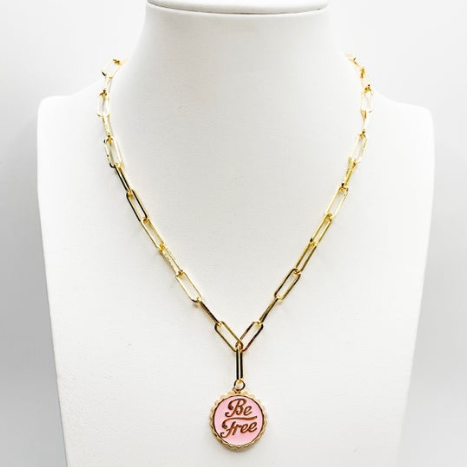 Brand New Never Worn Melania Clara Be Free Necklace In Lilac 22$